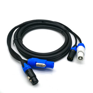 Media and Events Cables 3 pin dmx powercon combine cable