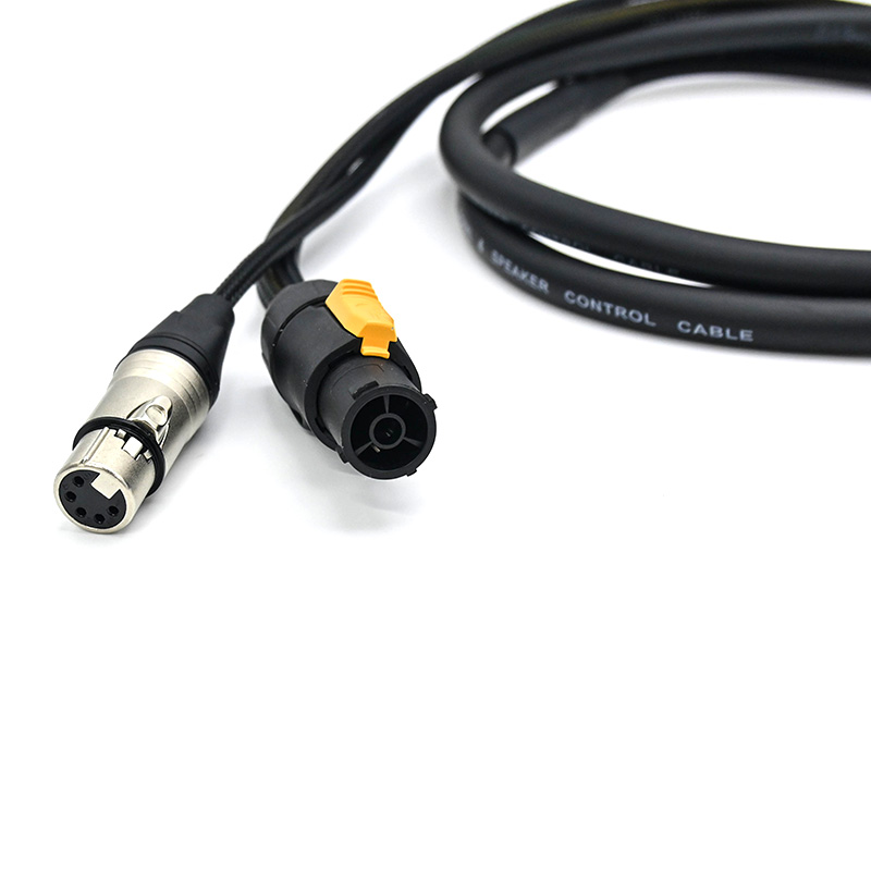 ip65 powercon 5 pin dmx combo cable