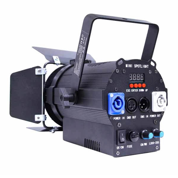 Led spot light with powercon 3 pin dmx xlr interface