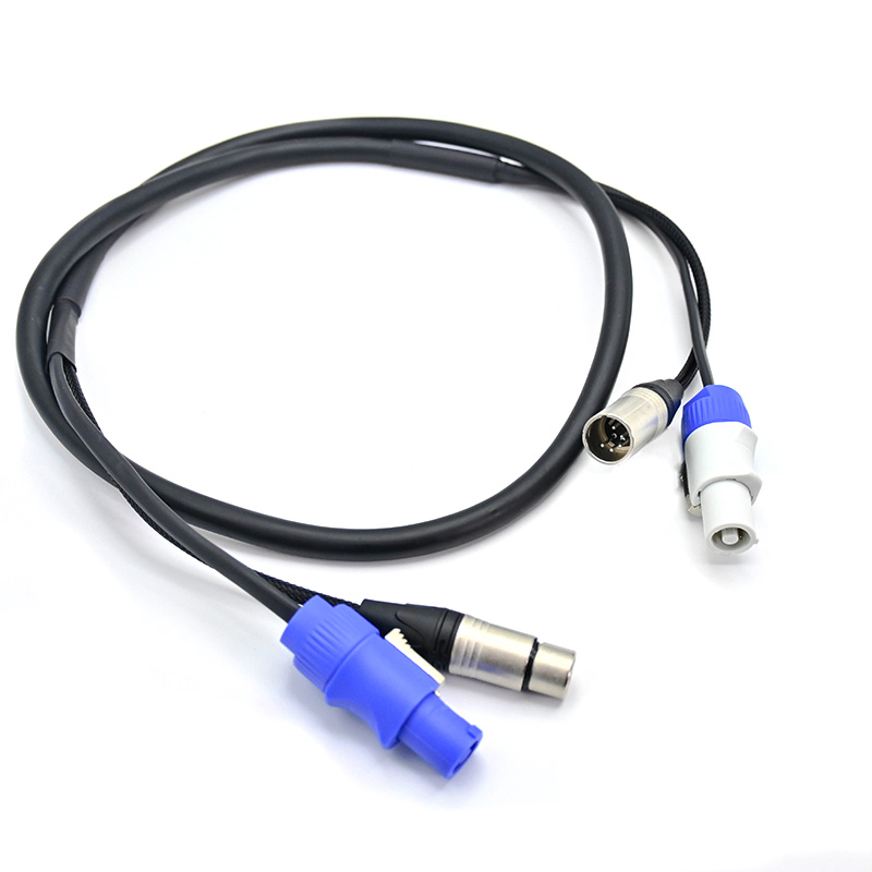 5 pin dmx powercon combine cable