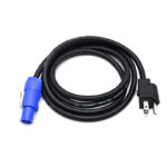 powercon to edison male cable