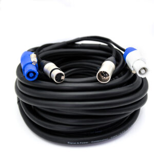What are the best powercon combo cables for professional audio equipment? 10m 5 pin xlr powercon combo cable