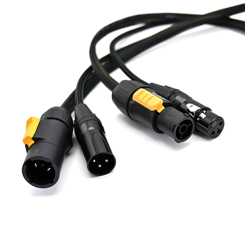ip65 powercon 3 pin dmx combo cable
