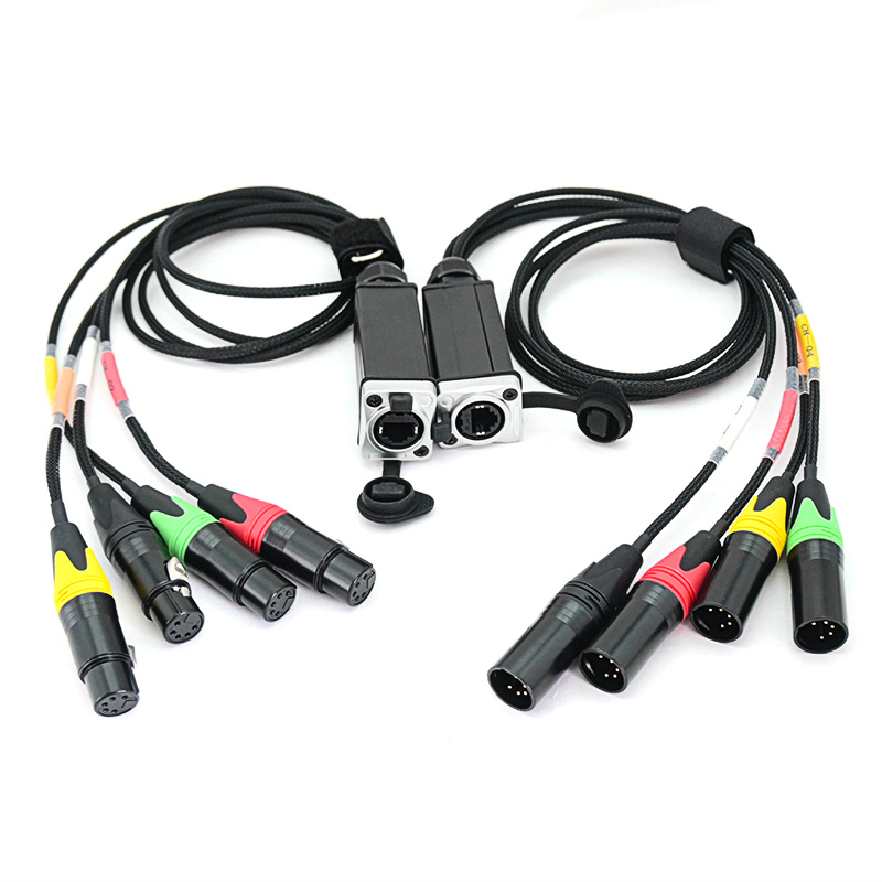 RJ45 to 4x 5pin dmx