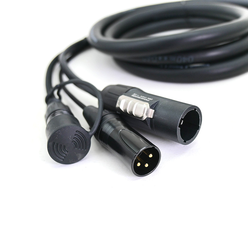 Male XLR + Male True1 + Ethercon