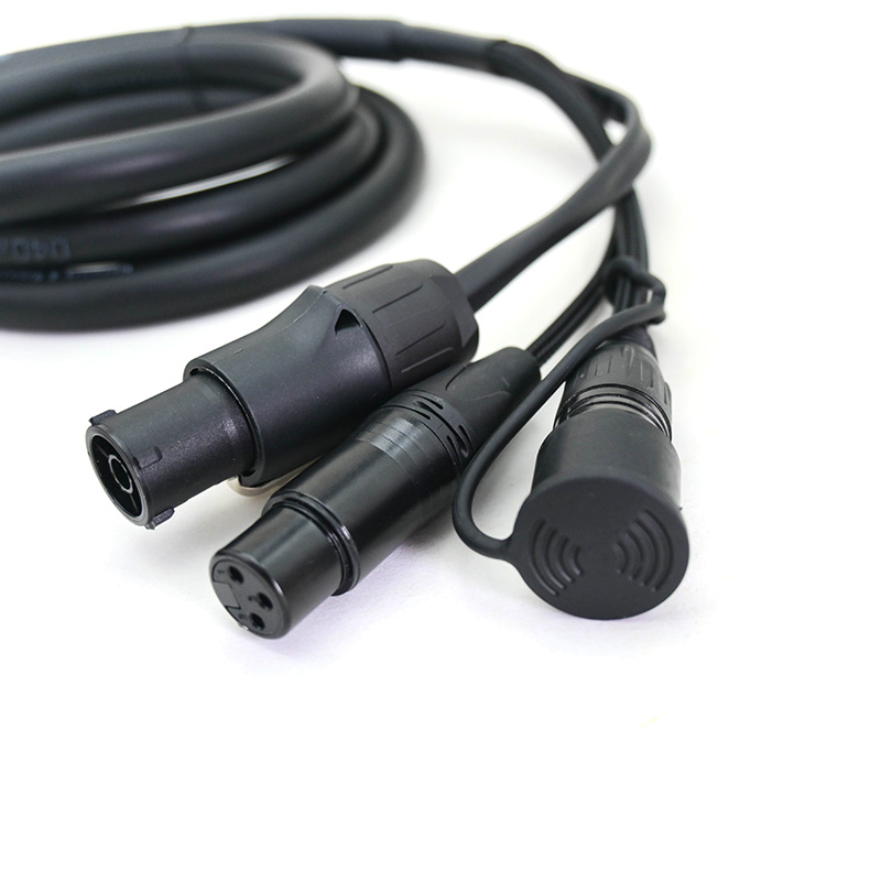 Female XLR + Female True1 + Ethercon