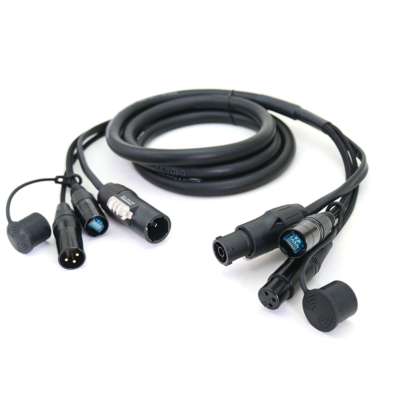Powercon True1 + Ethercon + DMX 3in1 Cable