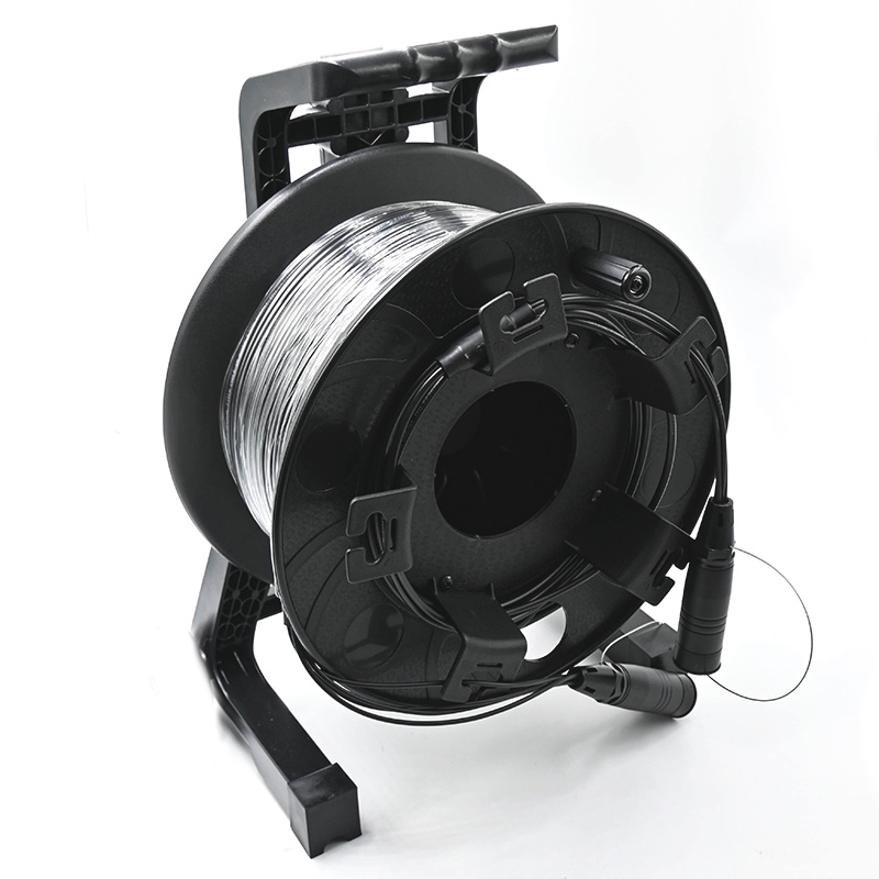 armored multi mode optic fiber cable reel