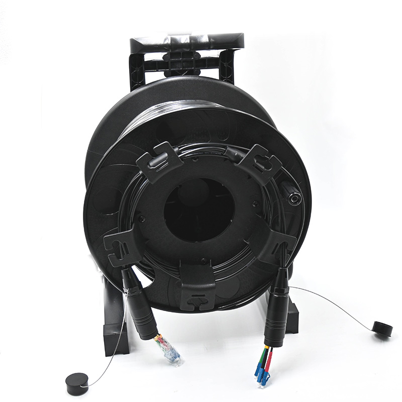 armored multi mode optic fiber cable reel