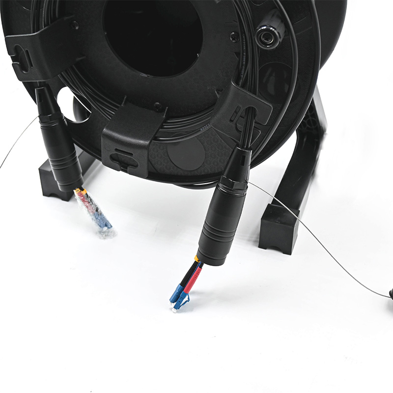 armored multi mode optic fiber cable reel