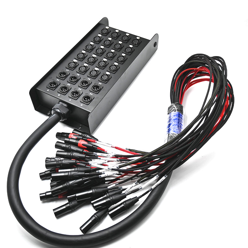 multi channel xlr stage box with cable