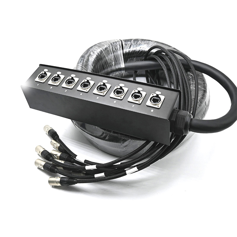 multi channel network stage box with cable