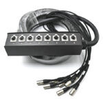 multi channel network stage box with cable
