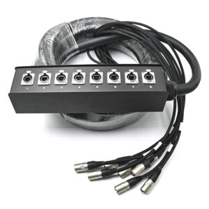 multi channel network stage box with cable