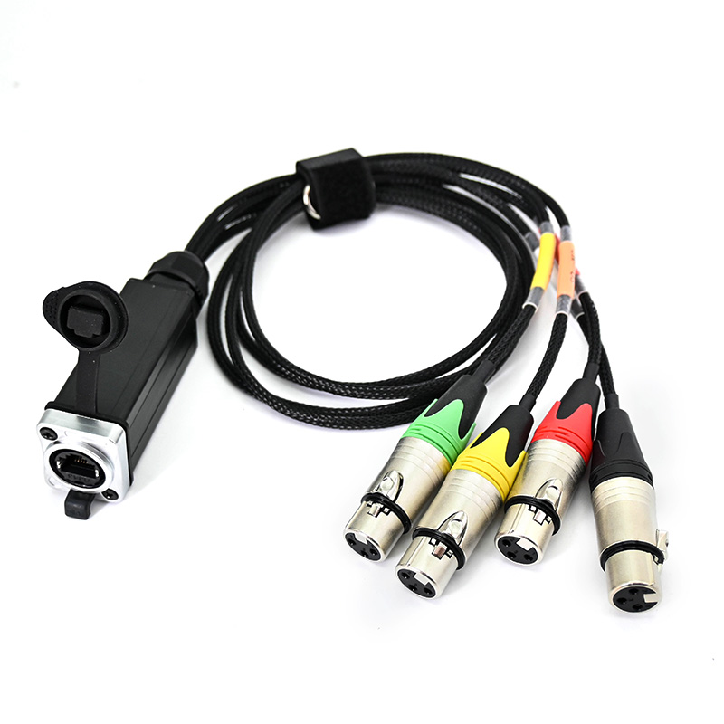 RJ45 to 4x XLR Cable