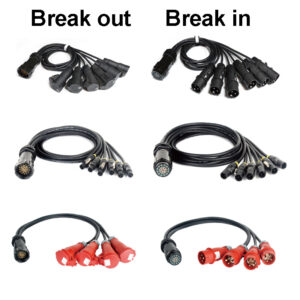 Socapex break in cable break out cable