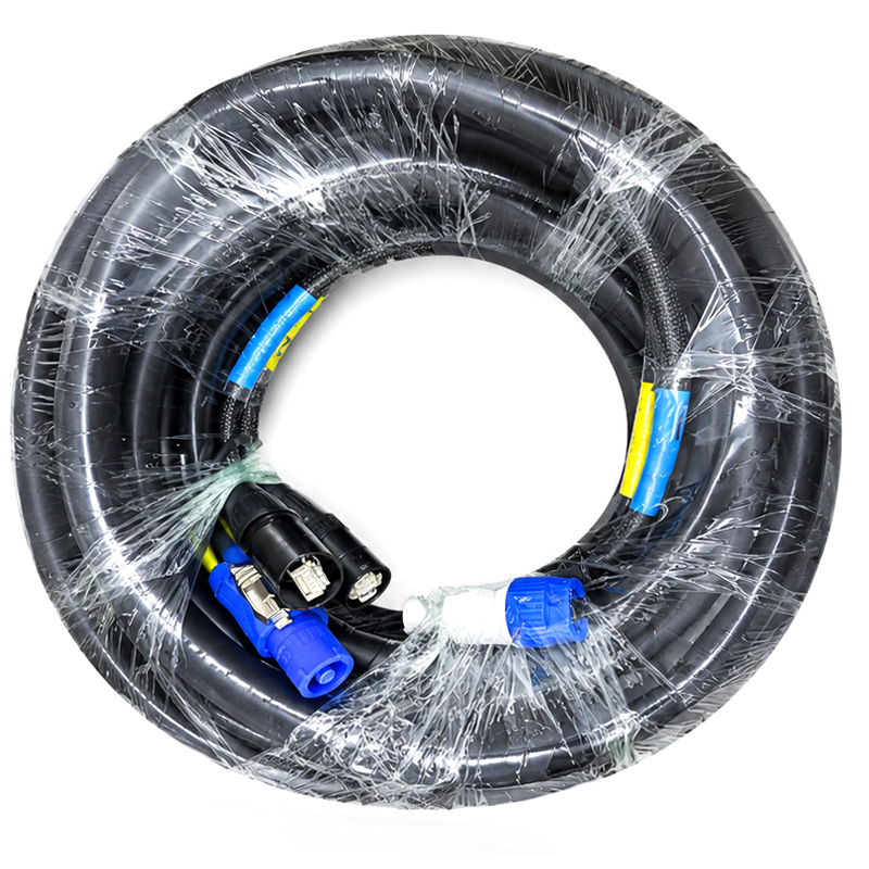 2X Ethercon + Powercon Cable
