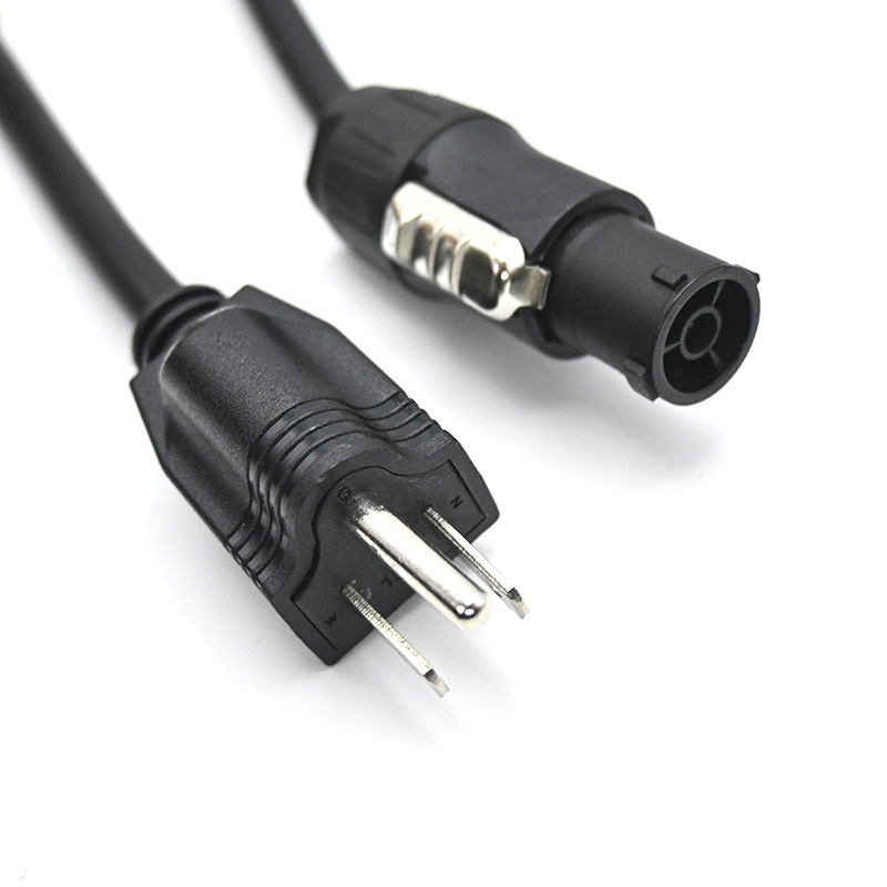 Powercon True1 and NEMA 5-15P Plug