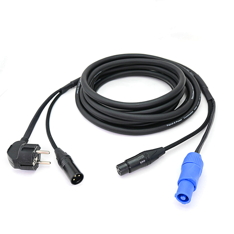 Powercon Schuko XLR Combo Cable