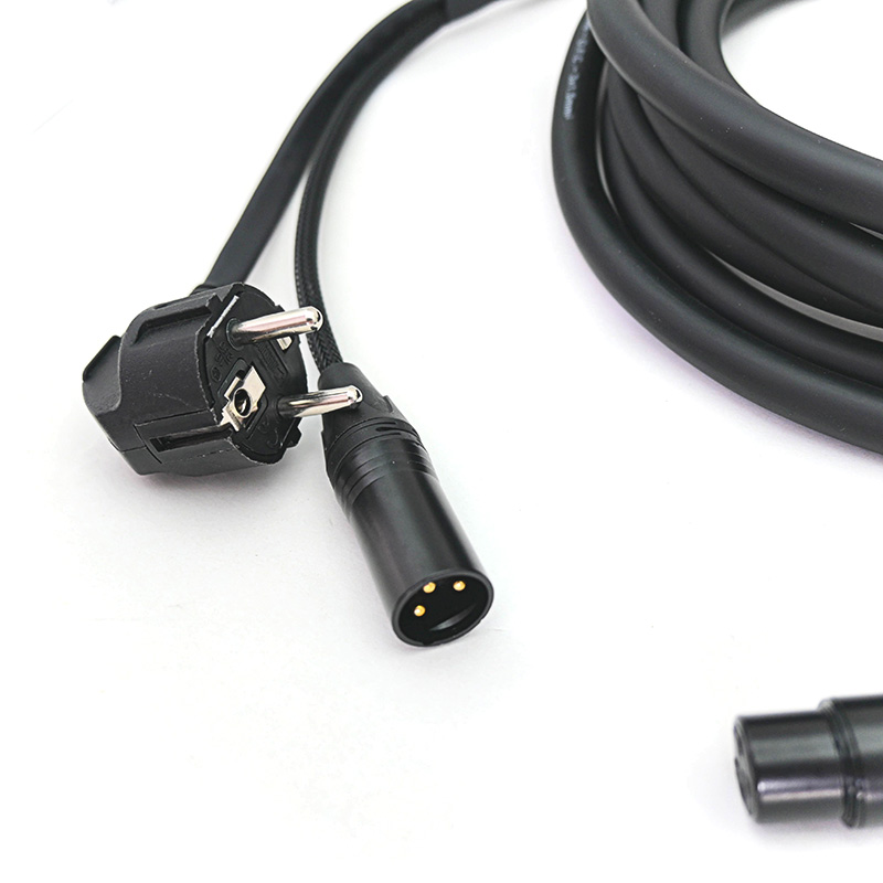 XLR Male and Schuko