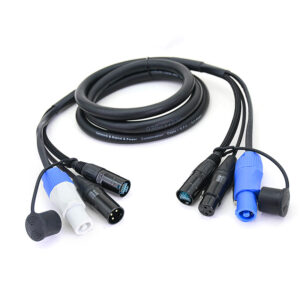 Powercon + XLR + Ethercon Cable