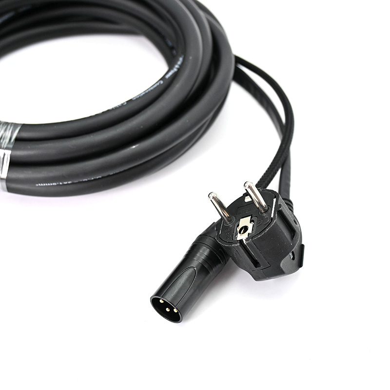 xlr male and schuko plug